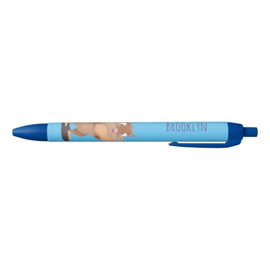 Cute Grappig big cheeks cartoon Zwarte Inkt Pen (Bodem)