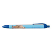 Cute Grappig big cheeks cartoon Zwarte Inkt Pen (Bovenkant)