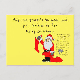 Cute Grappig briefkaart kerstmis