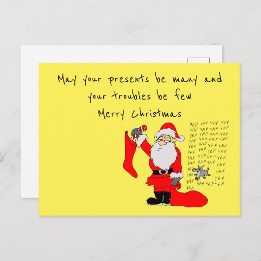 Cute Grappig briefkaart kerstmis (Voorkant / Achterkant)