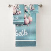 Cute, grappig, bunny, kawaii style bad handdoek (Insitu)