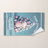 Cute, grappig, bunny, kawaii style bad handdoek (Handdoek)