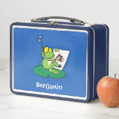 Cute Grappig green frog cartoon Illustration (In situ)