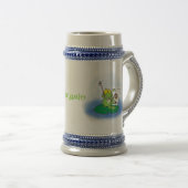 Cute Grappig green frog cartoon Illustration Bierpul (Voorkant rechts)