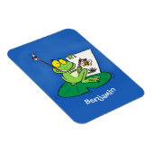 Cute Grappig green frog cartoon Illustration Magneet (Rechterzijde)