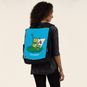 Cute Grappig green frog cartoon Illustration Rugtassen (Gedragen)