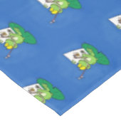 Cute Grappig green frog cartoon Illustration Tafelkleed (Gekanteld)