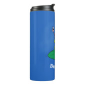 Cute Grappig green frog cartoon Illustration Thermosbeker (Gedraaid links)