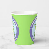 Cute Grappig green praing mantis cartoon jarig Papieren Bekers (Links)