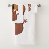 Cute grappig vioolmusical bad handdoek (Insitu)