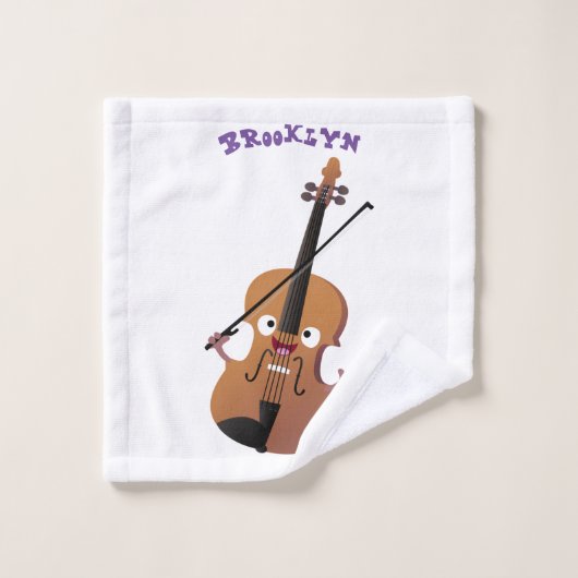 Cute grappig vioolmusical bad handdoek (Wasdoekje)