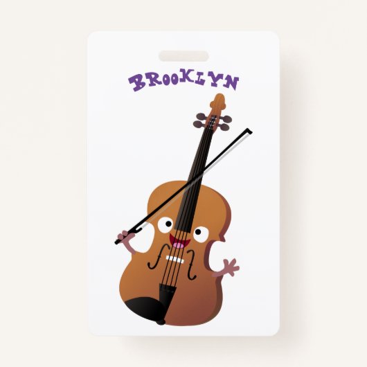 Cute grappig vioolmusical badge (Voorkant)