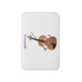 Cute grappig vioolmusical badmat (Voorkant Verticaal)