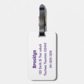 Cute grappig vioolmusical bagagelabel (Achterkant verticaal)