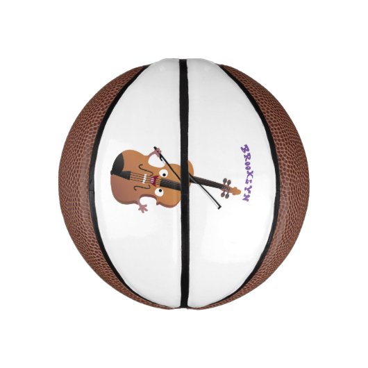 Cute grappig vioolmusical basketbal (Verticaal)