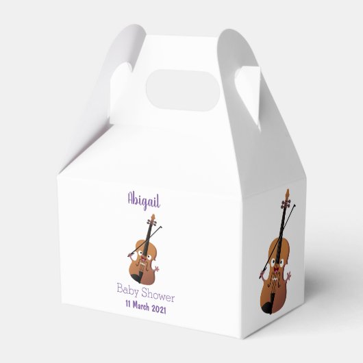 Cute grappig vioolmusical bedankdoosjes (Voorkant Zijde)