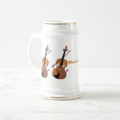 Cute grappig vioolmusical bierpul (Voorkant links)