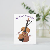 Cute grappig vioolmusical briefkaart (Staand voorkant)
