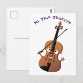 Cute grappig vioolmusical briefkaart (Voorkant / Achterkant)