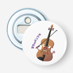 Cute grappig vioolmusical button flesopener