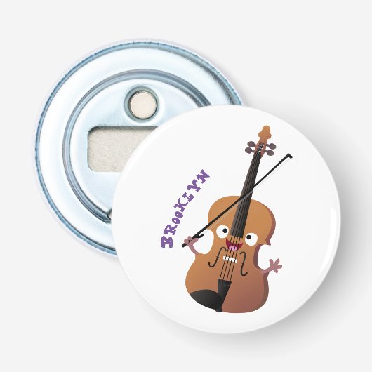 Cute grappig vioolmusical button flesopener (Voorkant)