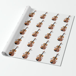 Cute grappig vioolmusical cadeaupapier