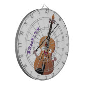 Cute grappig vioolmusical dartbord (Voorkant Links)