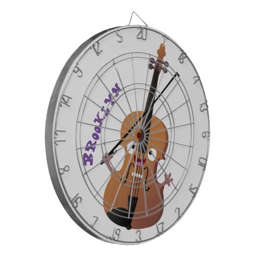 Cute grappig vioolmusical dartbord (Voorkant Links)