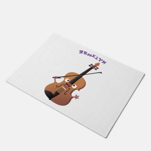 Cute grappig vioolmusical deurmat (Schuin)