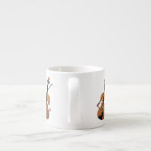 Cute grappig vioolmusical espresso kop (Achterkant)