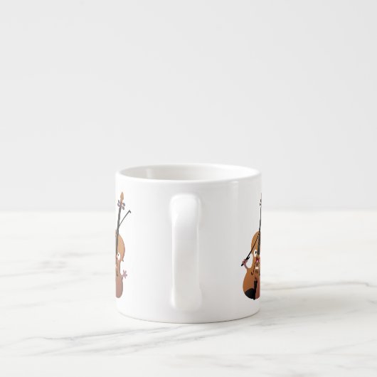 Cute grappig vioolmusical espresso kop (Achterkant)