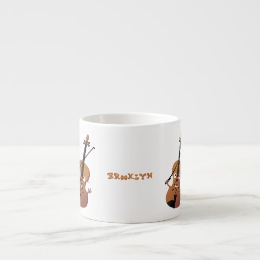 Cute grappig vioolmusical espresso kop (Voorkant)