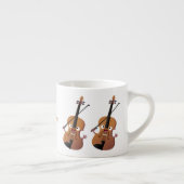 Cute grappig vioolmusical espresso kop (Rechts)