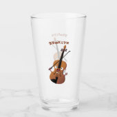 Cute grappig vioolmusical glas (Voorkant)