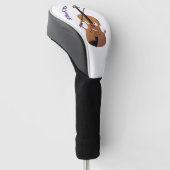 Cute grappig vioolmusical golfheadcover (Schuin)