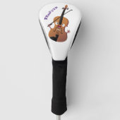 Cute grappig vioolmusical golfheadcover (Voorkant)