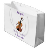 Cute grappig vioolmusical groot cadeauzakje (Achterkant Gekanteld)