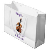 Cute grappig vioolmusical groot cadeauzakje (Voorkant Gekanteld)