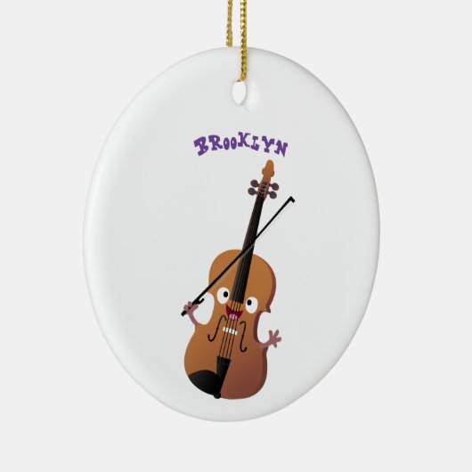 Cute grappig vioolmusical keramisch ornament (Rechts)