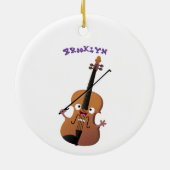 Cute grappig vioolmusical keramisch ornament (Achterkant)