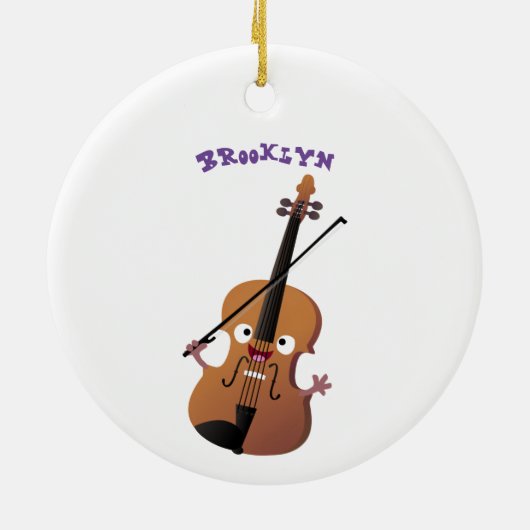 Cute grappig vioolmusical keramisch ornament (Achterkant)