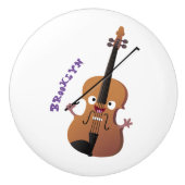 Cute grappig vioolmusical keramische knop (Voorkant)