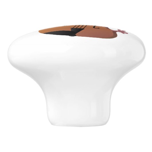 Cute grappig vioolmusical keramische knop (Zijkant)