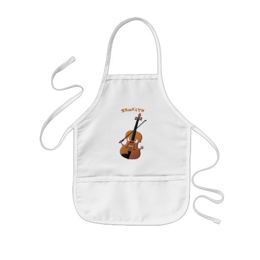 Cute grappig vioolmusical kinder schort (Voorkant)