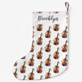 Cute grappig vioolmusical kleine kerstsok (Achterkant)