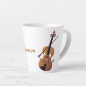 Cute grappig vioolmusical latte mok (Rechterhoek)