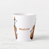 Cute grappig vioolmusical latte mok (Voorkant)
