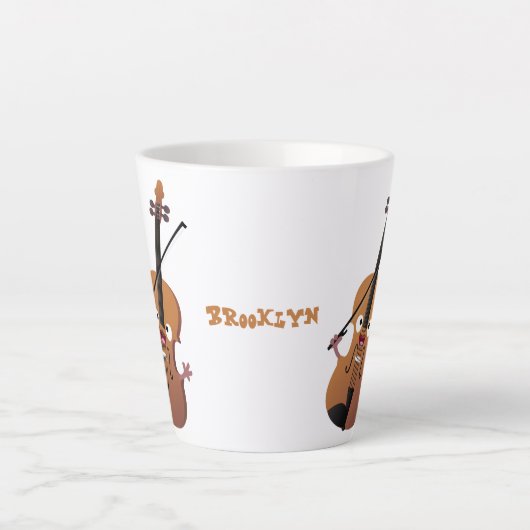 Cute grappig vioolmusical latte mok (Voorkant)
