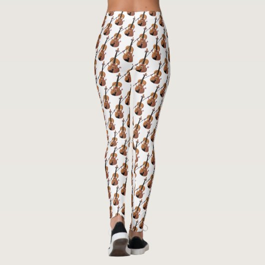 Cute grappig vioolmusical leggings (Achterkant)
