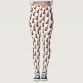 Cute grappig vioolmusical leggings (Voorkant)
